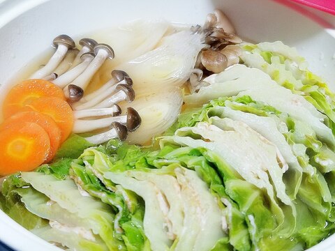 レンジで簡単♡豚肉と白菜のミルフィーユ鍋